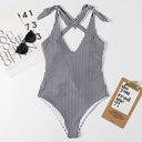 Striped One-Piece Swimsuit