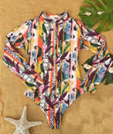 Long-Sleeve One-Piece Bikini