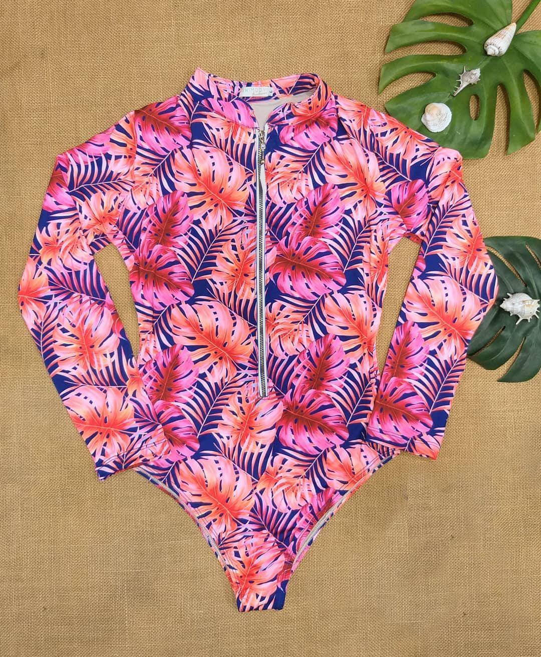Long-Sleeve One-Piece Bikini