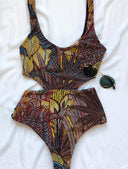 One Piece Leaf Print