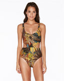 One Piece Leaf Print