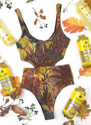 One Piece Leaf Print