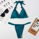 Solid Color Beach Bar Bikini
