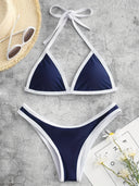 Women's Fashionable Bikini Set - Sexy Solid-color Swimsuit Duet, Beach Style, Bikini.