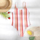 One-piece Bikini One-piece Swimsuit Striped Slimn