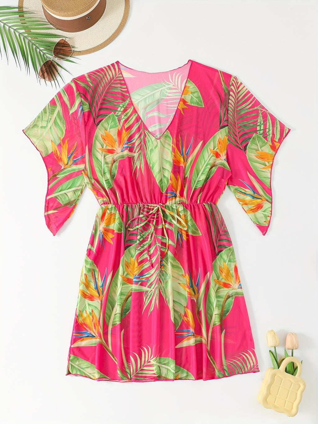 Oversize Tropical Cover-up
