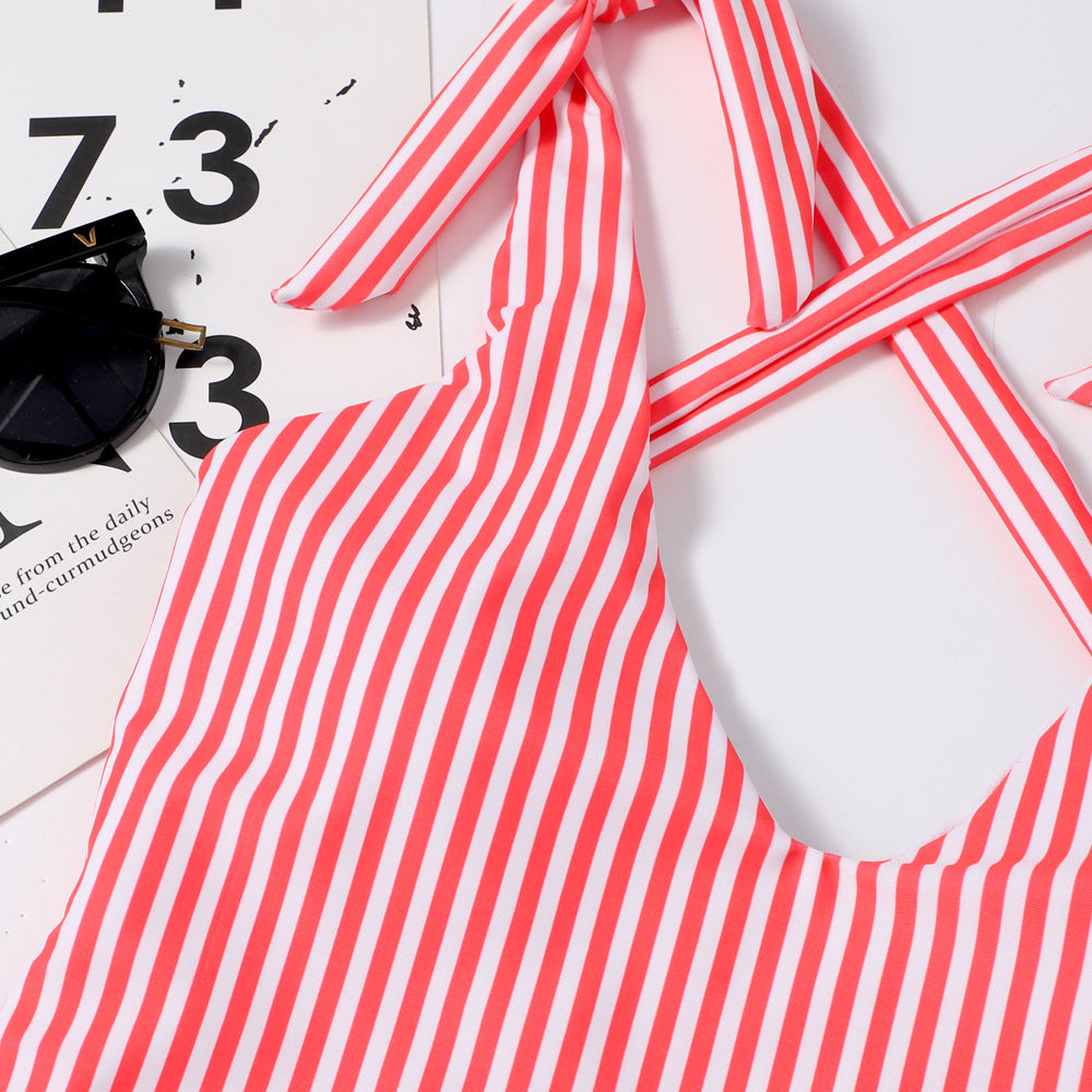 Striped One-Piece Swimsuit